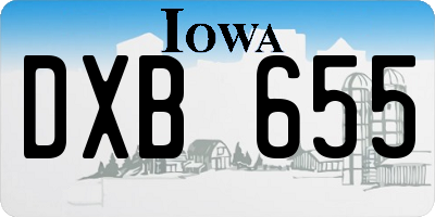 IA license plate DXB655