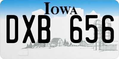 IA license plate DXB656
