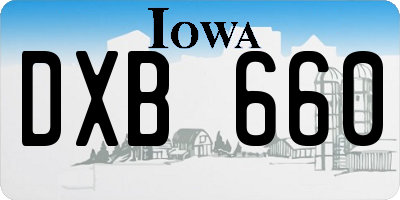 IA license plate DXB660