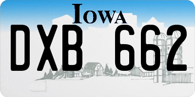 IA license plate DXB662