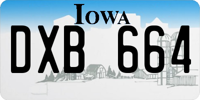 IA license plate DXB664
