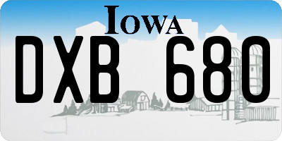 IA license plate DXB680