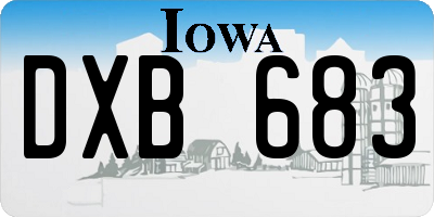 IA license plate DXB683