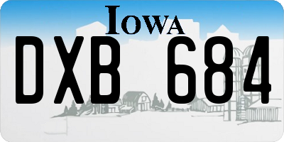 IA license plate DXB684