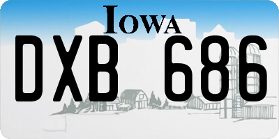 IA license plate DXB686