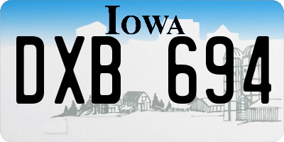 IA license plate DXB694