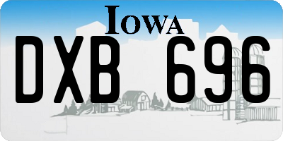 IA license plate DXB696