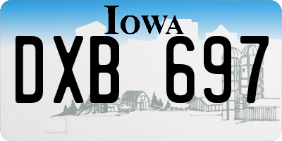 IA license plate DXB697