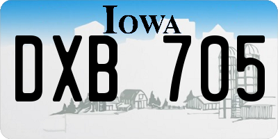 IA license plate DXB705