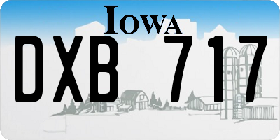 IA license plate DXB717