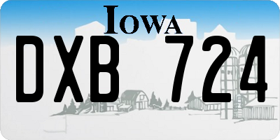 IA license plate DXB724