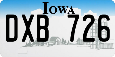 IA license plate DXB726
