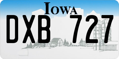 IA license plate DXB727