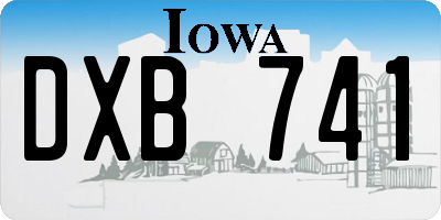 IA license plate DXB741