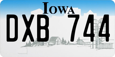 IA license plate DXB744