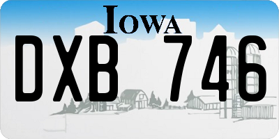 IA license plate DXB746
