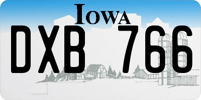 IA license plate DXB766