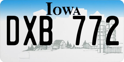 IA license plate DXB772