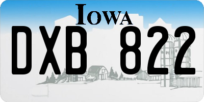IA license plate DXB822