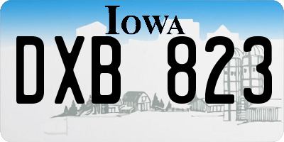 IA license plate DXB823