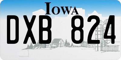 IA license plate DXB824