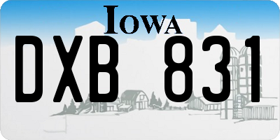 IA license plate DXB831