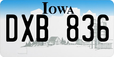 IA license plate DXB836