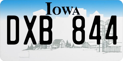IA license plate DXB844