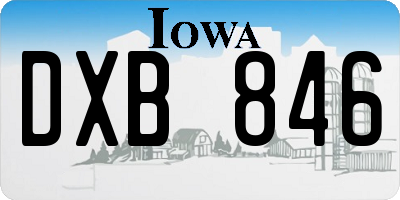 IA license plate DXB846