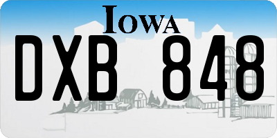 IA license plate DXB848