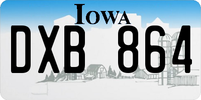 IA license plate DXB864