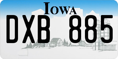 IA license plate DXB885