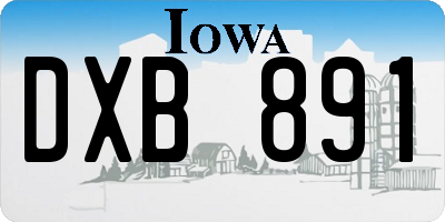 IA license plate DXB891