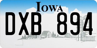 IA license plate DXB894