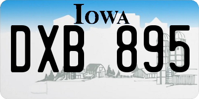 IA license plate DXB895