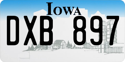 IA license plate DXB897