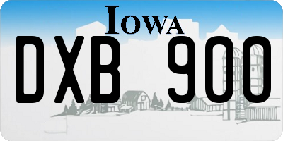IA license plate DXB900