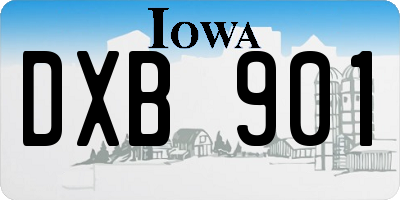 IA license plate DXB901