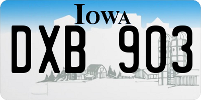 IA license plate DXB903