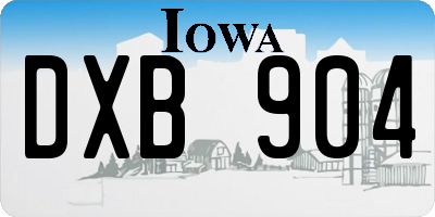 IA license plate DXB904