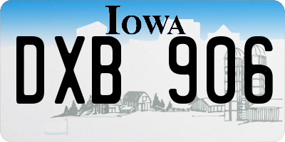 IA license plate DXB906