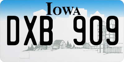 IA license plate DXB909