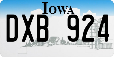 IA license plate DXB924