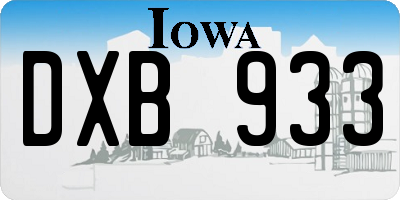 IA license plate DXB933