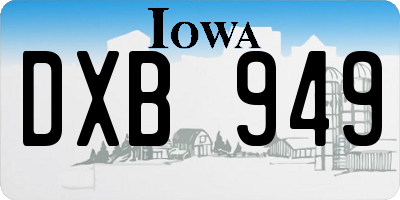 IA license plate DXB949