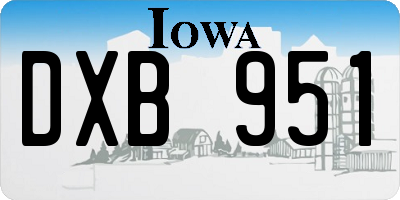 IA license plate DXB951