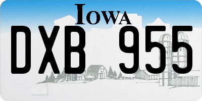 IA license plate DXB955