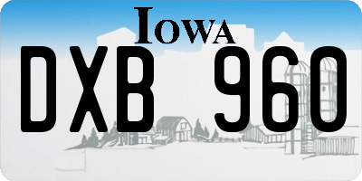 IA license plate DXB960
