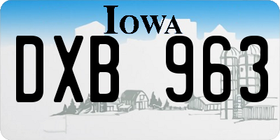 IA license plate DXB963