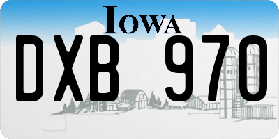 IA license plate DXB970